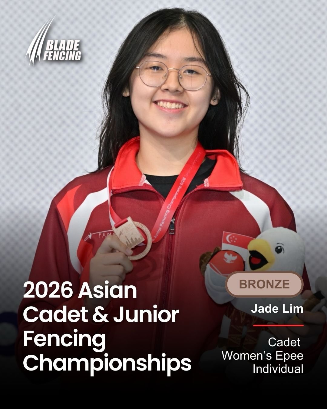 Jade Lim Bronze Asian Cadet Championships 2026