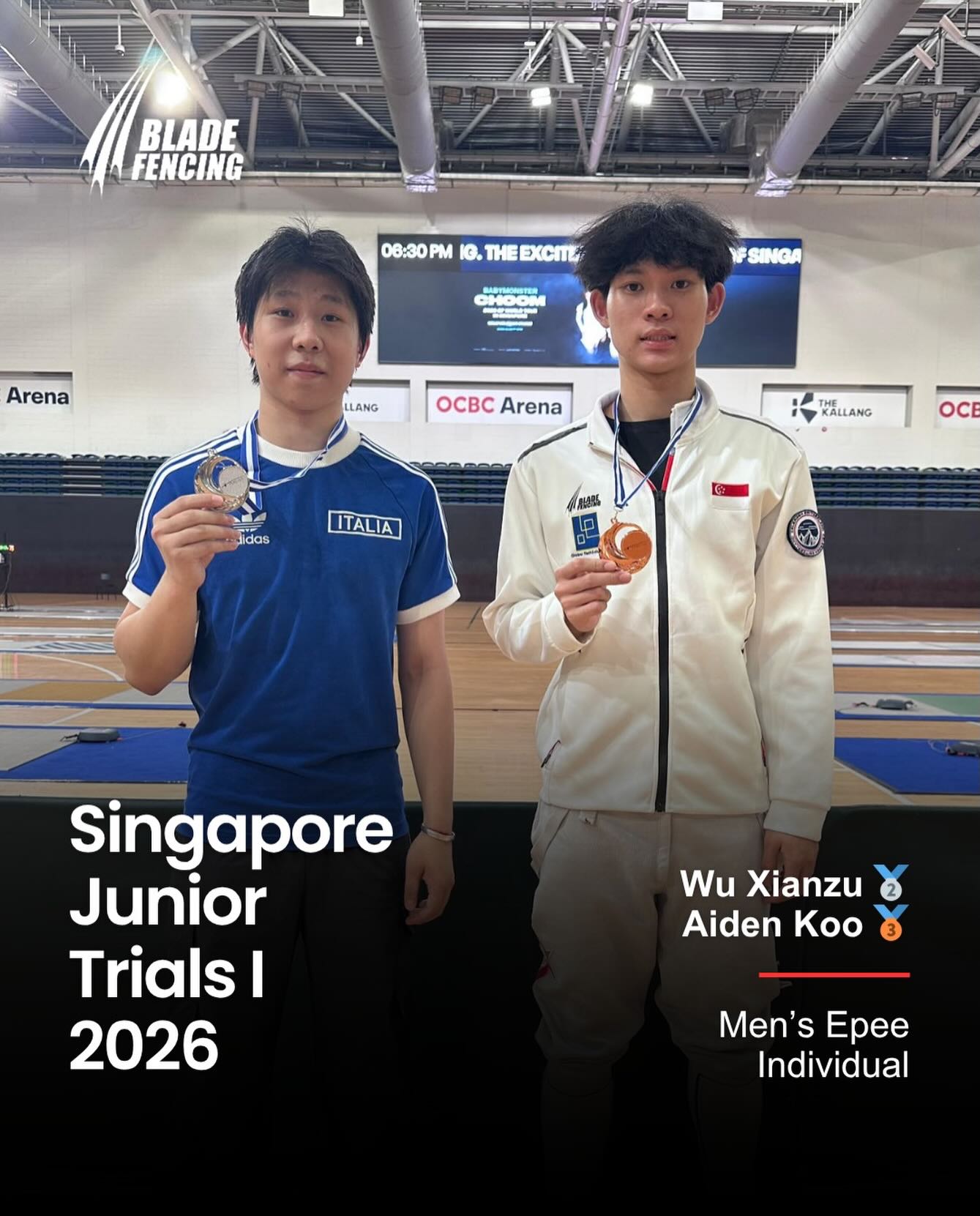 Singapore Junior Trials I 2026 Men's Epee Individual Results
