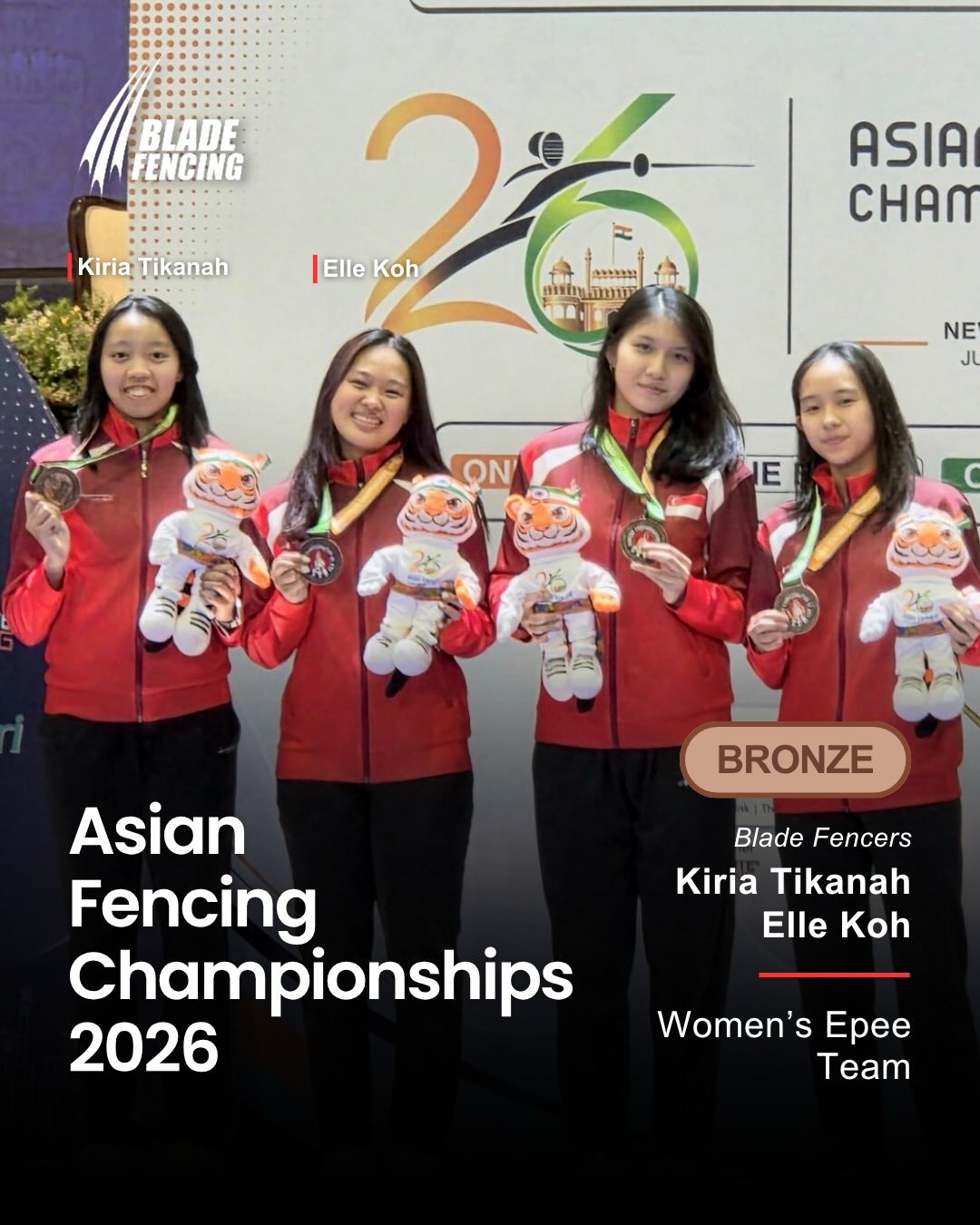 Asian Fencing Championships 2026 Women's Epee Team Bronze medal